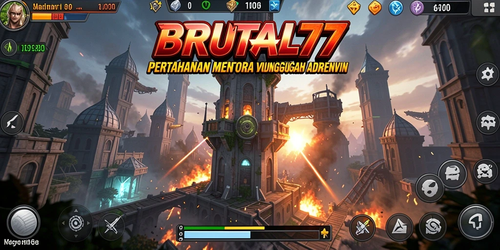 Tangkapan layar menampilkan aksi seru dalam gameplay Tower Defense.