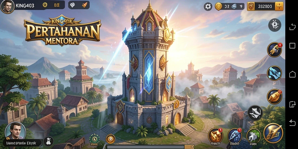 Tampilan gameplay menarik dari KING403 dengan aksi Tower Defense yang seru.
