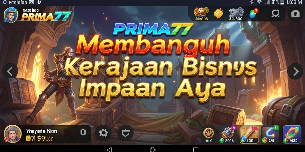Tampilan menarik dari gameplay PRIMA77 Tycoon yang seru.
