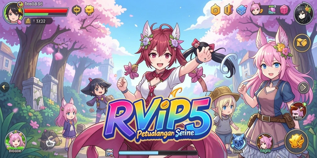 Tampak aksi seru dalam gameplay RVIP5 yang penuh petualangan anime.