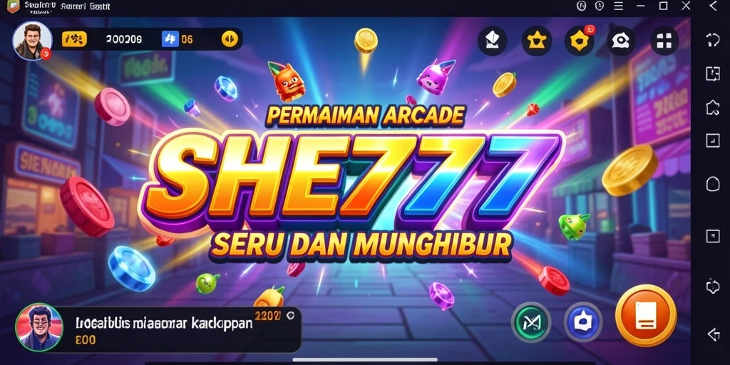 Screenshot gameplay SHE777 menampilkan aksi seru dan colorful.