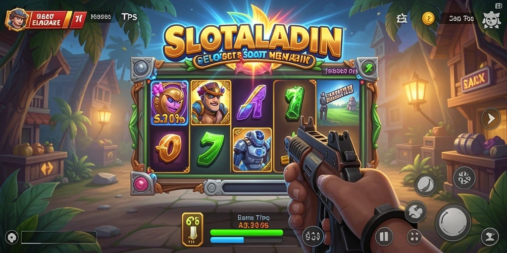 Tangkapan layar permainan SLOTALADIN menampilkan aksi slot yang mendebarkan.