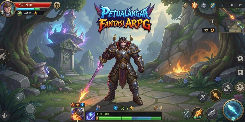 Tampilan gameplay ARPG yang menakjubkan dan strategis.